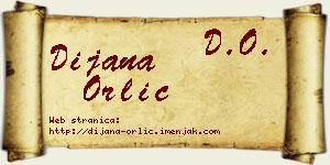 Dijana Orlić vizit kartica